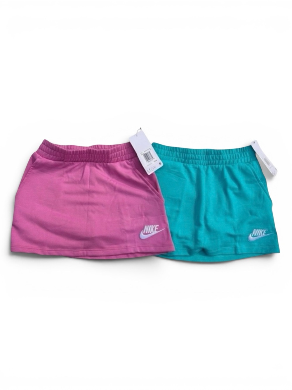 Nike Girls' Pink and Teal Athletic Skorts - 2 Pack